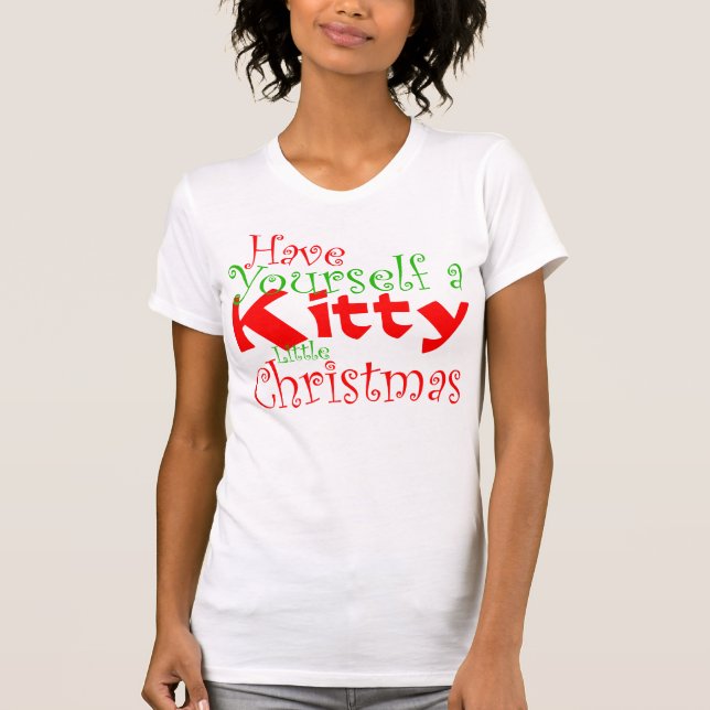 Navidades Kitty Camiseta (Anverso)