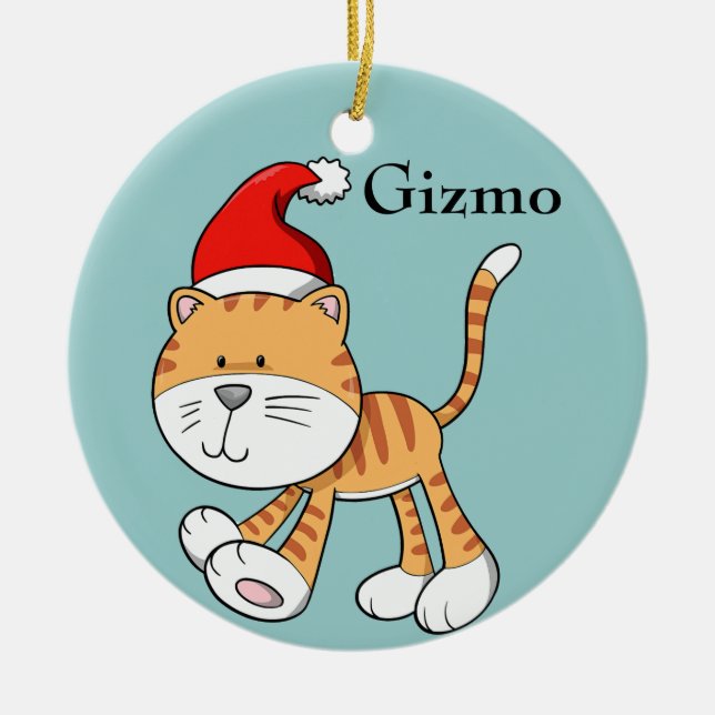 Navidades Kitty "Gizmo" Ornamento (Frente)