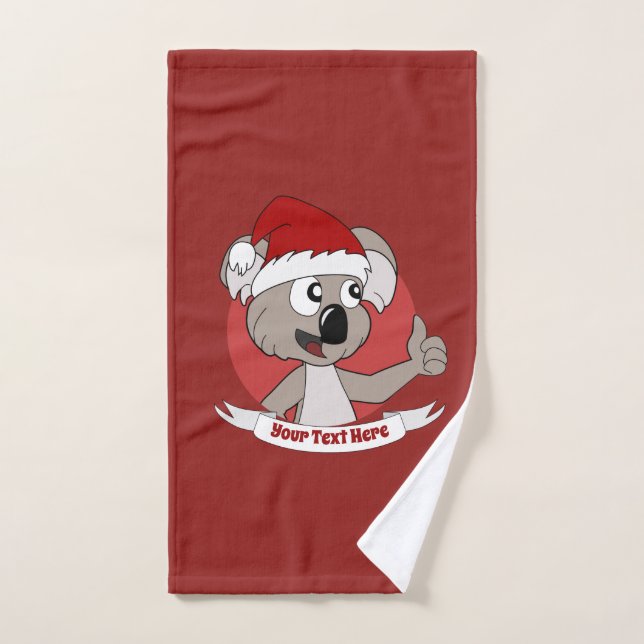 Navidades koala personalizado (Toalla de mano)