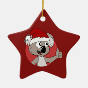 Navidades koala personalizado ornamento cerámico