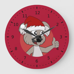 Navidades koala personalizado reloj de pared