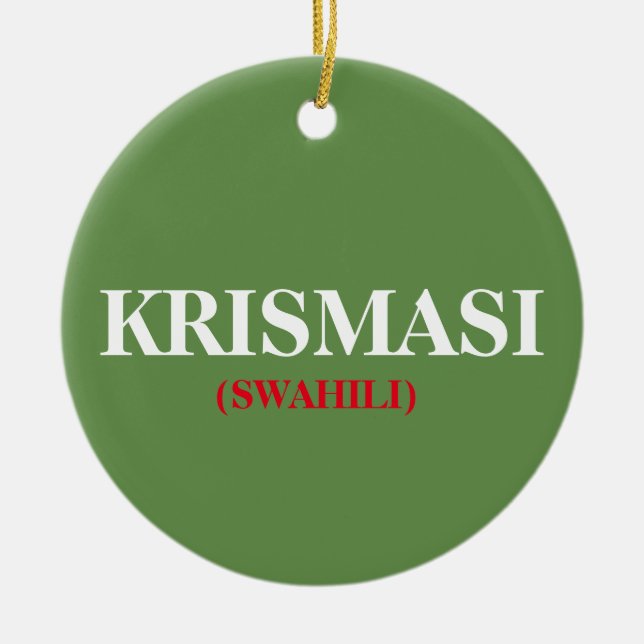 Navidades Krismasi Ornamento de Navidad Africano (Frente)
