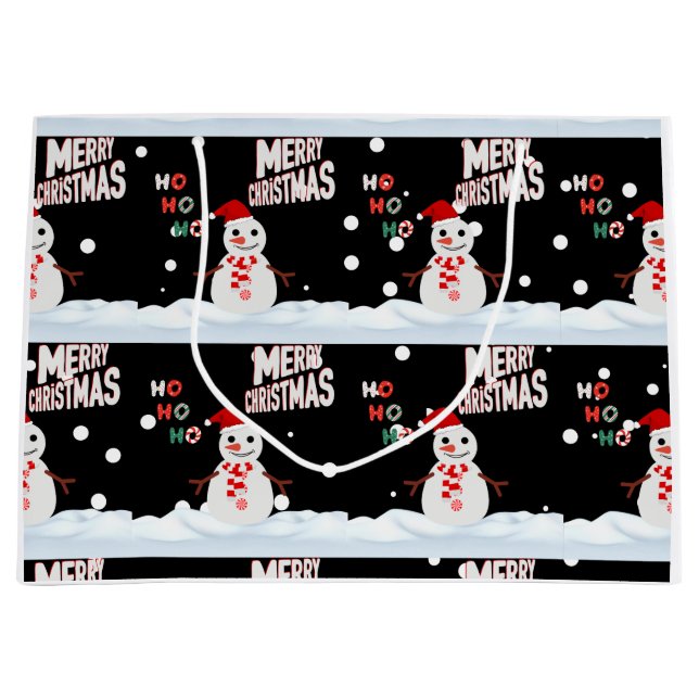 Navidades La Bolsa De Regalo Grande De Snowman (Anverso)