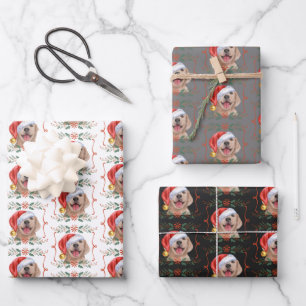 Navidades Labrador Perro envolver hojas de papel