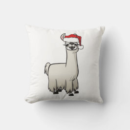 Navidades Lama T-Shirt Cojín decorativo