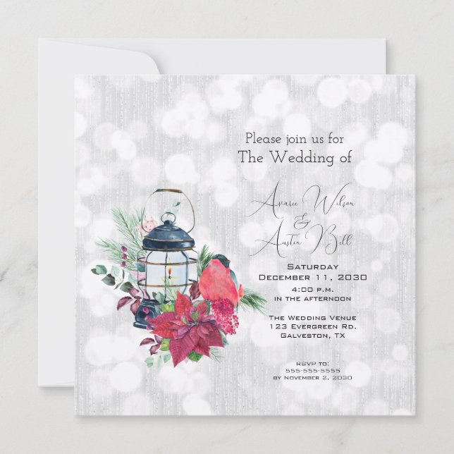 Navidades Lantern Sparkle Paper Boda (Anverso)