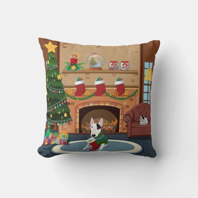 Navidades lanzan almohada con Rex el TV Terrier (Anverso)
