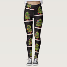Navidades Leggings con árboles de Navidad