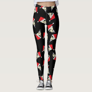 Navidades Leggings Con Calaveras En Sta. 