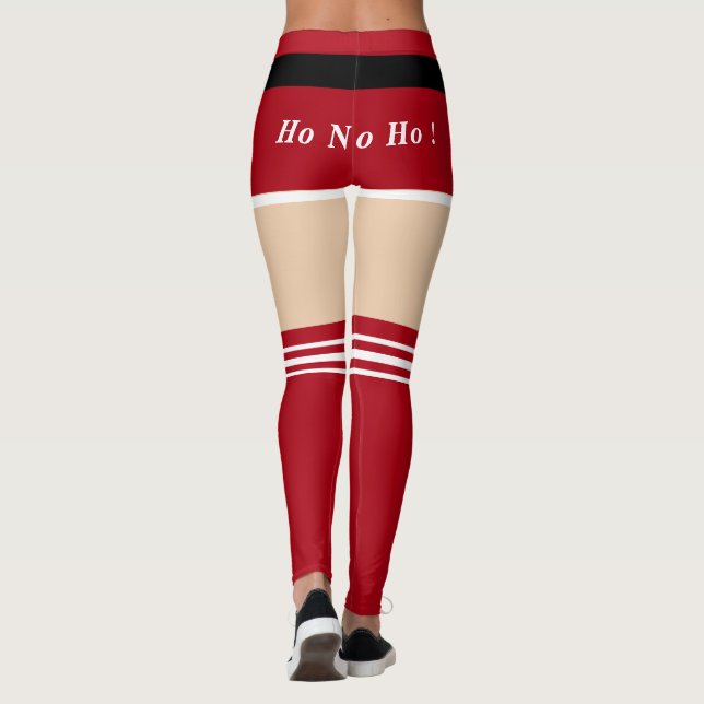 Navidades Leggings Santa Claus Design Funny (Reverso)