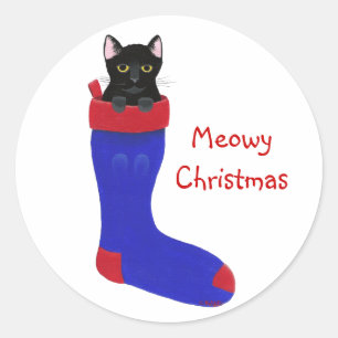 Navidades levantando gato, pegatinas de Navidad mí