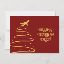 Navidades listos para la tarjeta de despegue
