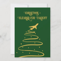 Navidades listos para la tarjeta de despegue