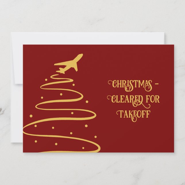 Navidades listos para la tarjeta de despegue (Anverso)