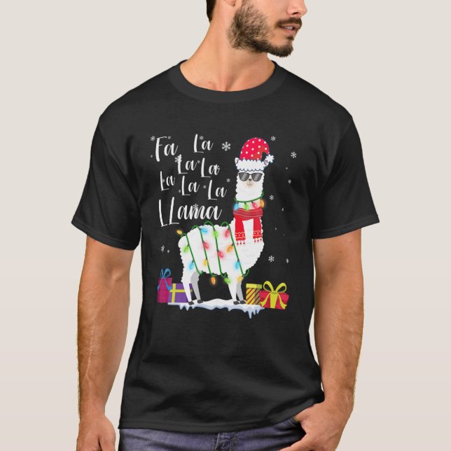 Navidades Llama Sweater Fa La Lama Funny X-Mas (Anverso)
