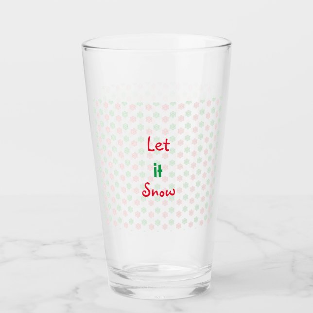 Navidades lo dejan nevar Copa de Vidrio (Anverso)