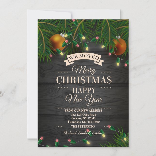 Navidades Luces Invitación en movimiento (Anverso)