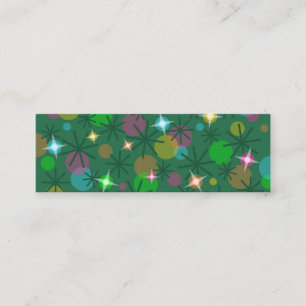 Navidades Luces tarjeta de negocios flaca verde