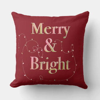 Navidades Lux: Cojín decorativo merry y brillante