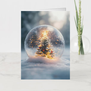 Navidades mágicos: Globe de nieve con árbol brilla