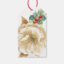 Navidades Magnolia con etiqueta de regalo de acent