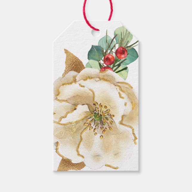 Navidades Magnolia con etiqueta de regalo de acent (Anverso)