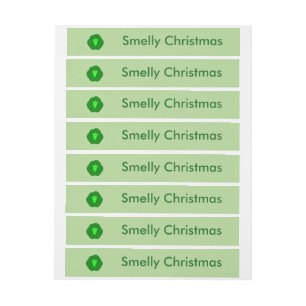 Navidades malolientes Etiquetas Personalizados de