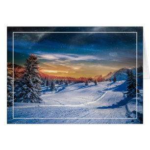 Navidades mañana en la pista de esquí