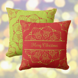 Navidades Mandala Cojín decorativo personalizado