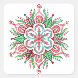 Navidades Mandala Pegatinas de Snowflake