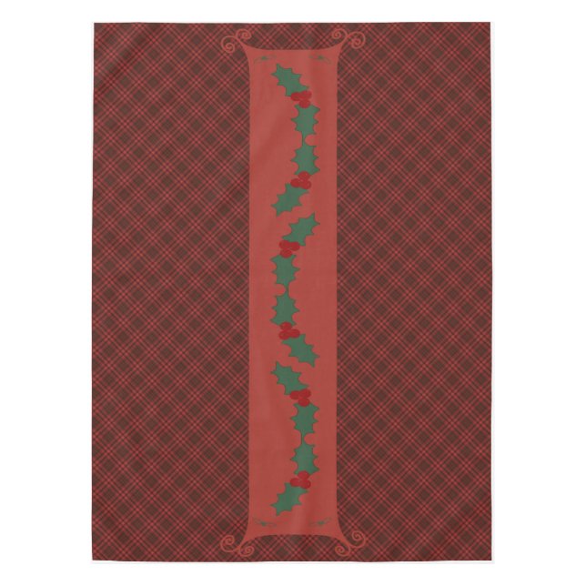 Navidades manteles Red Plaid 60" x 104" (Anverso)