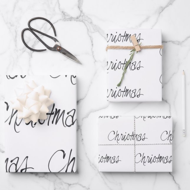 Navidades manuscritos en papel de envolvimiento ne (Anverso)