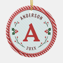 Navidades Marquee Ornamento cerámico