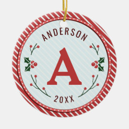 Navidades Marquee Ornamento cerámico