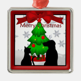 Navidades mascotas ornamento de perros y gatos pre
