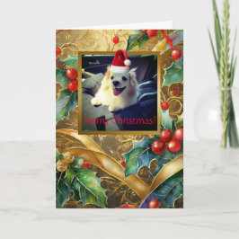 Navidades mascotas, tarjeta de felicitación plegad