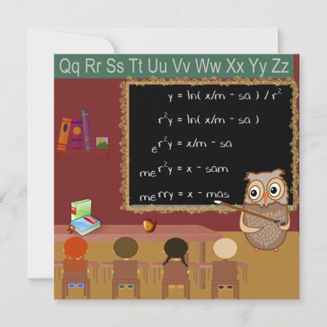 Navidades matemáticos deseosos de postales (Anverso)