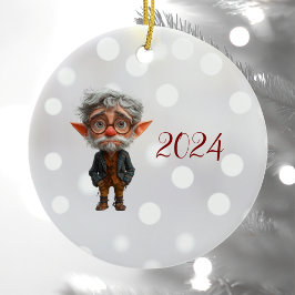 Navidades mayores Ornamento cerámico Elf