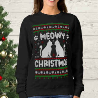 Navidades Meowy - Navidades suéter feo gato