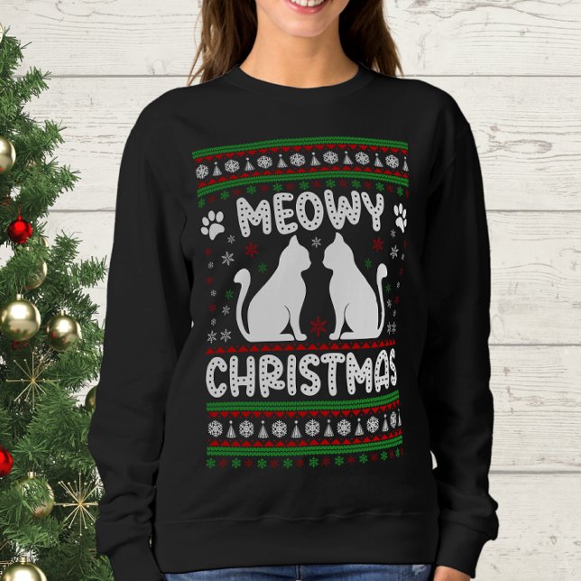Navidades Meowy - Navidades suéter feo gato (Meowy christmas sweater)