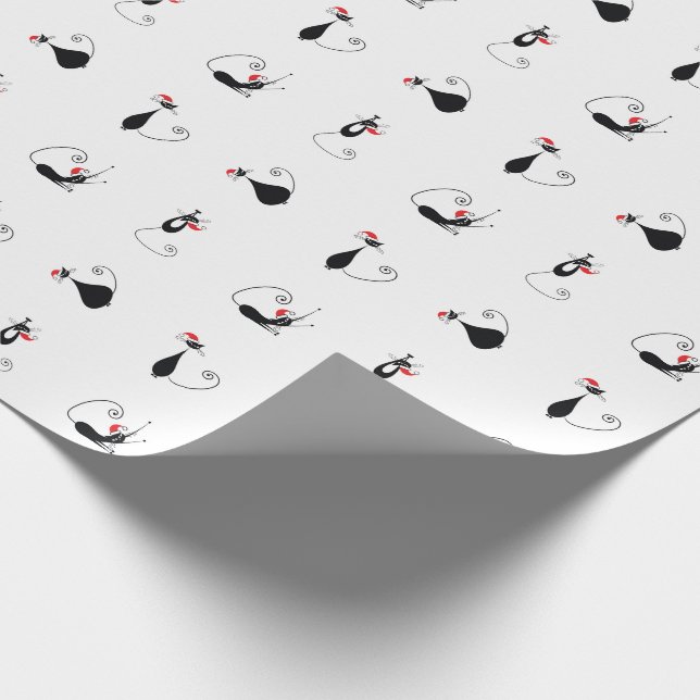 Navidades Meowy - Papel de los Navidades gatitos (Esquina)