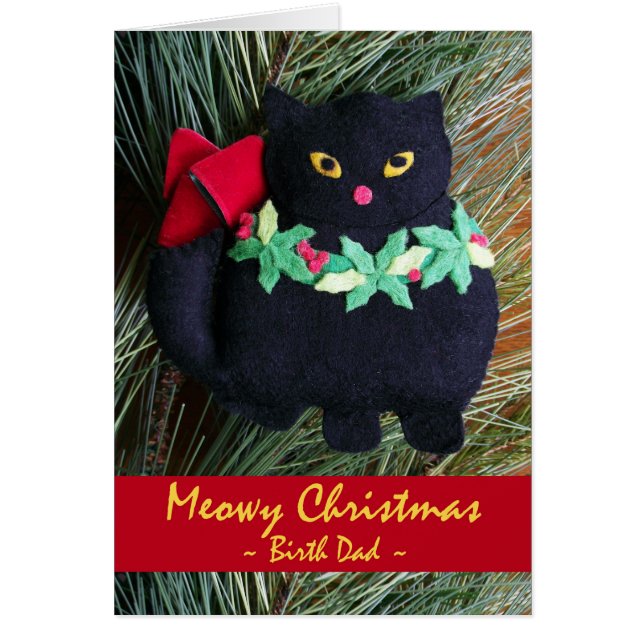 Navidades Meowy para papá al nacer, ornamento del  (Frente)