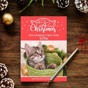 Navidades Meowy y una tarjeta de foto perfecta par