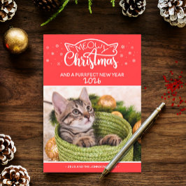Navidades Meowy y una tarjeta de foto perfecta par