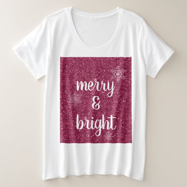 Navidades merry y brillantes Copos de nieve Purpur (Anverso del diseño)
