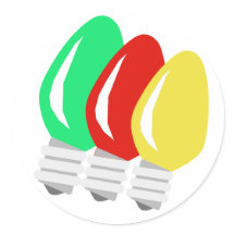 Navidades merry y brillantes iluminan a Pegatinas