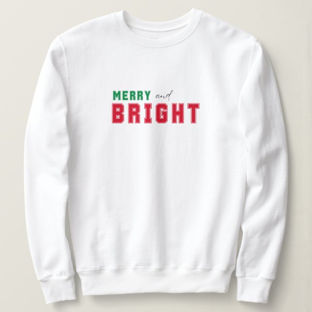 Navidades merry y brillantes suéter (Anverso del diseño)