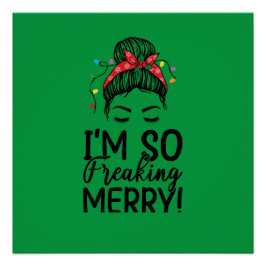 Navidades Messy Bun Poster