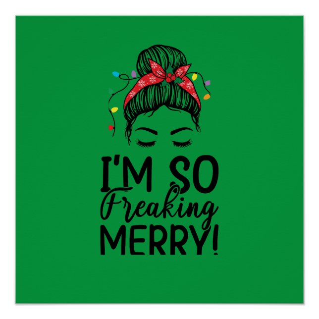 Navidades Messy Bun Poster (Anverso)