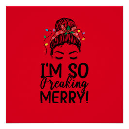 Navidades Messy Bun Poster